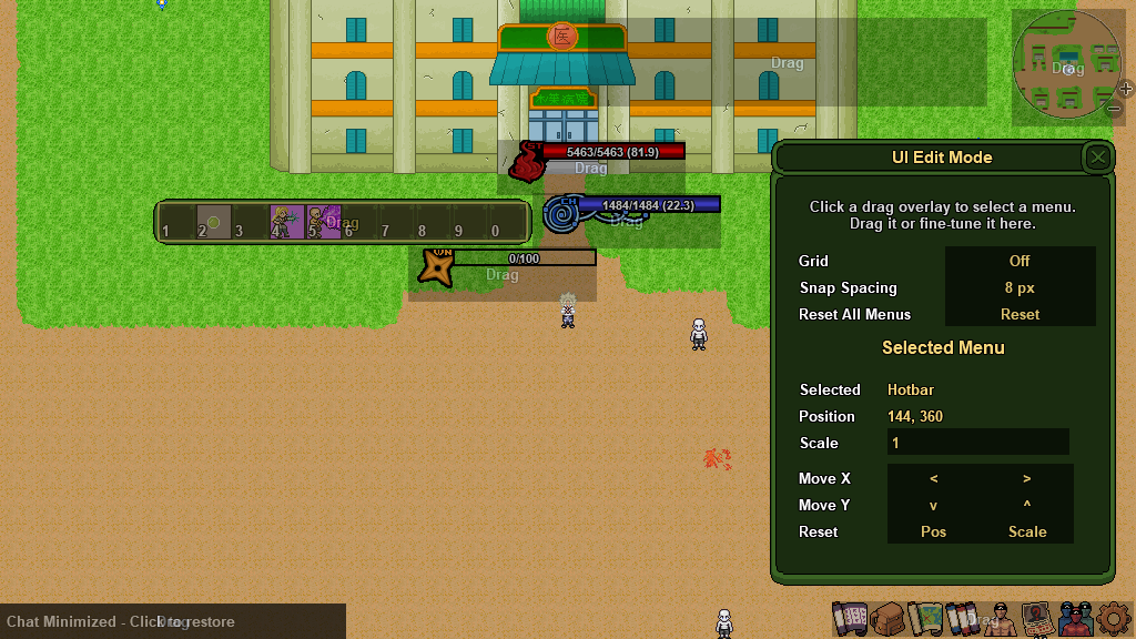 GOA UI edit mode screen