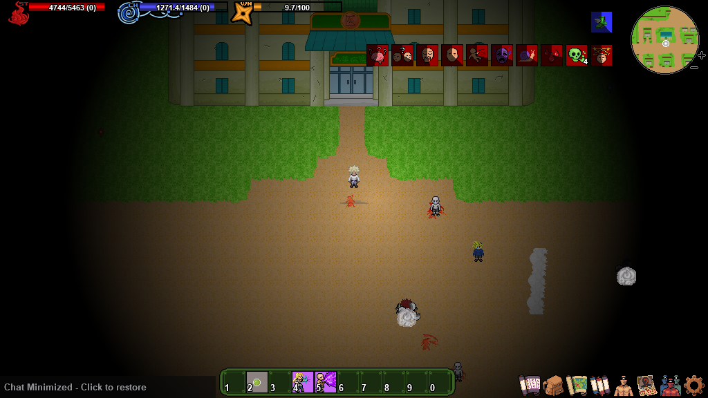 GOA in-game combat and village scene